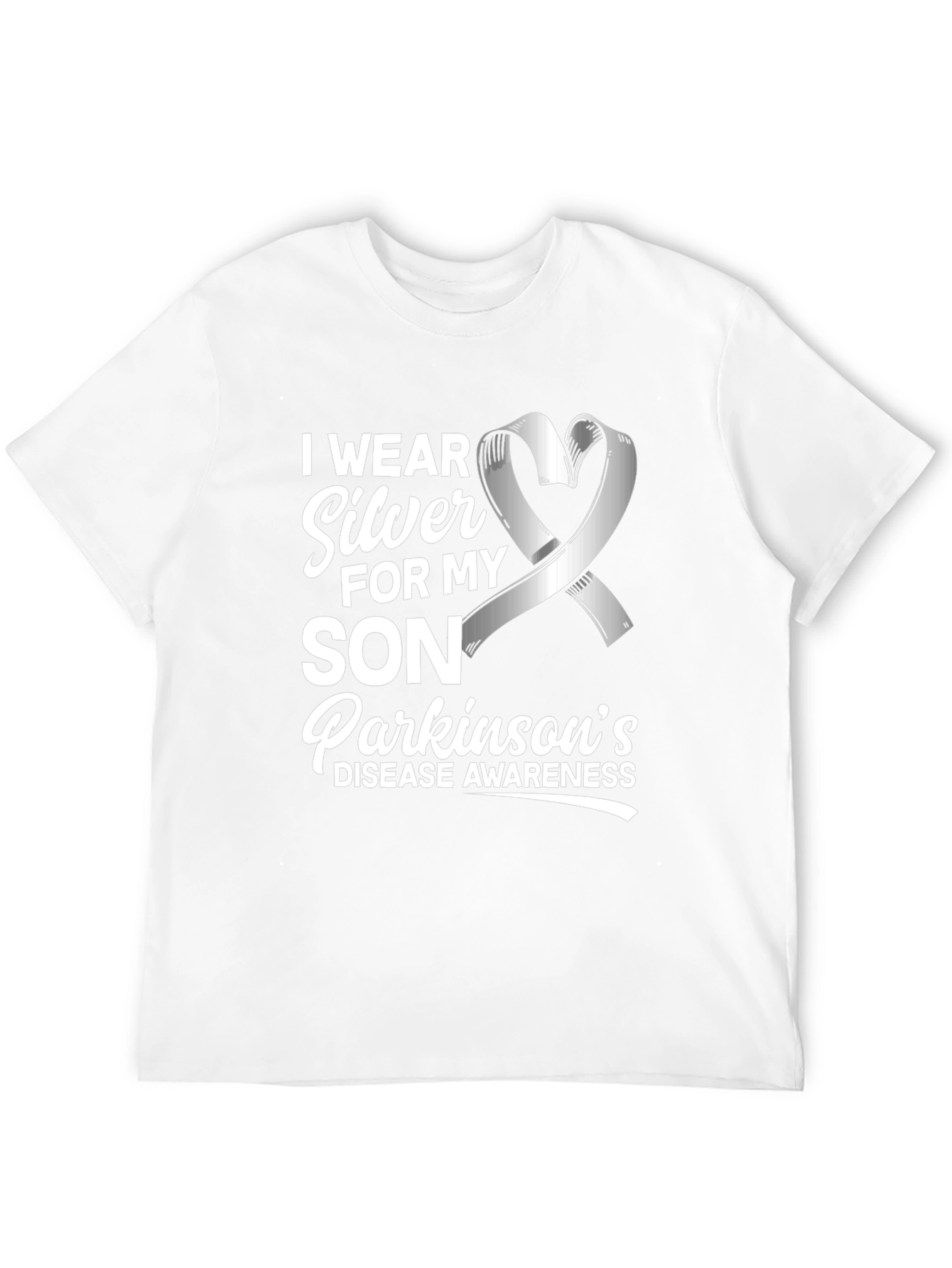 Parkinsons Awareness T-Shirt - Silver Ribbon