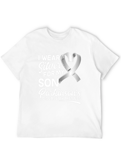 Parkinsons Awareness T-Shirt - Silver Ribbon