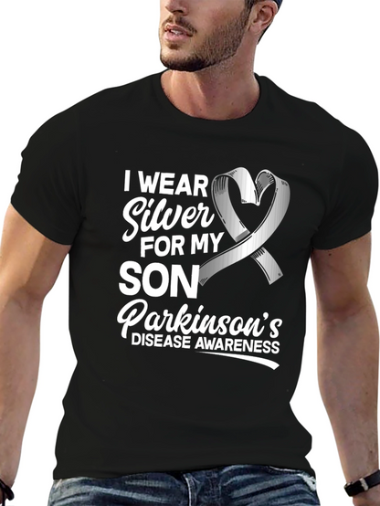Parkinsons Awareness T-Shirt - Silver Ribbon