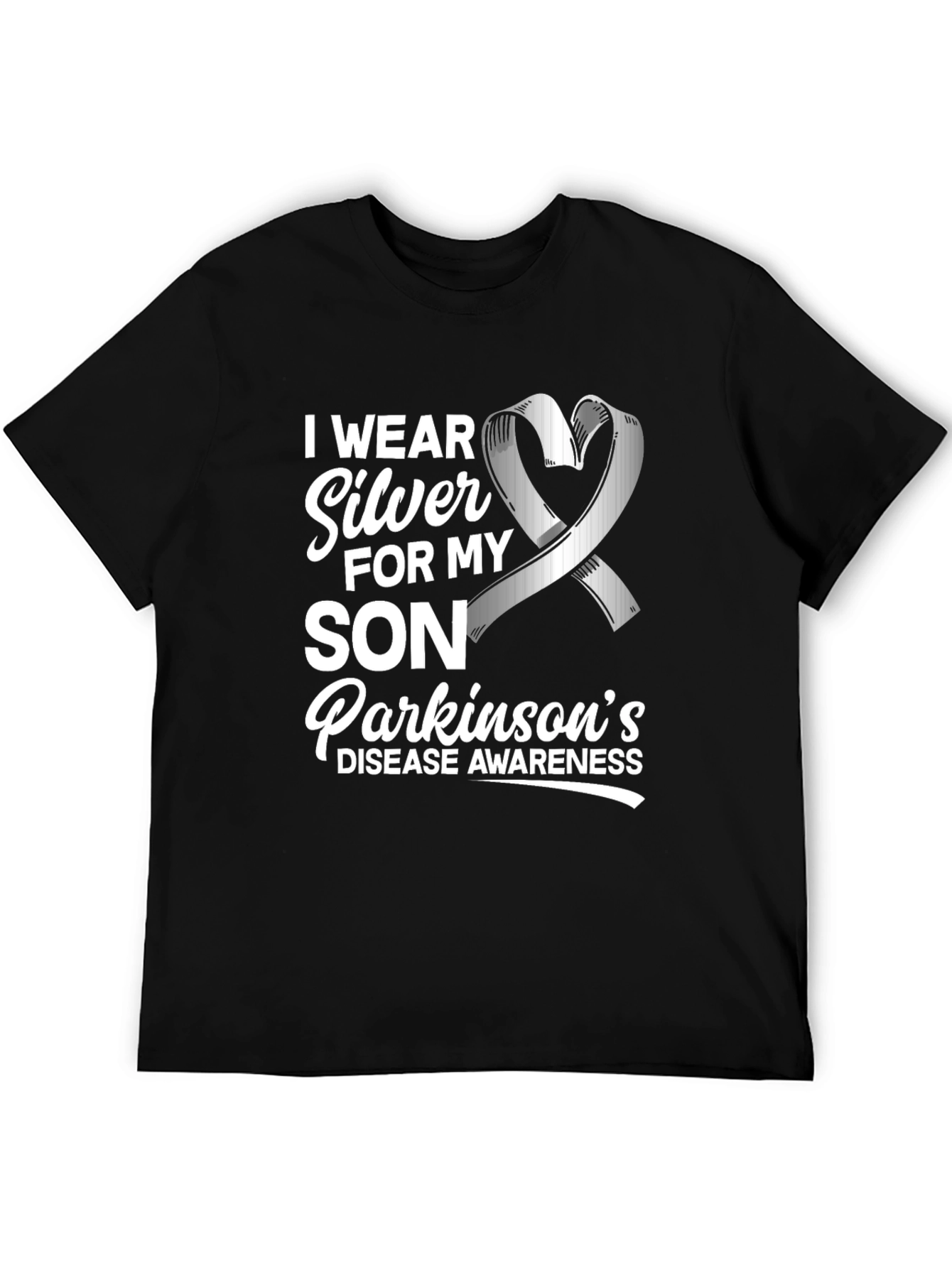 Parkinsons Awareness T-Shirt - Silver Ribbon