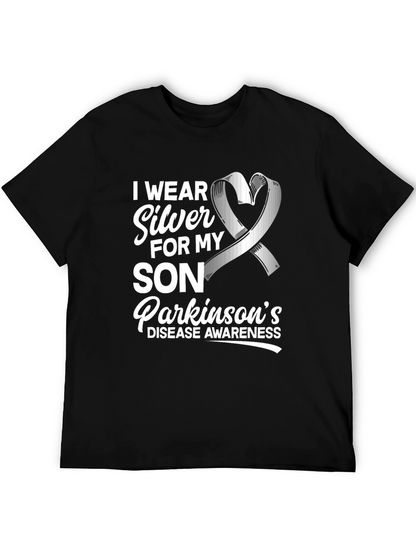 Parkinsons Awareness T-Shirt - Silver Ribbon