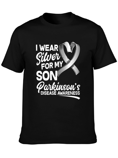 Parkinsons Awareness T-Shirt - Silver Ribbon