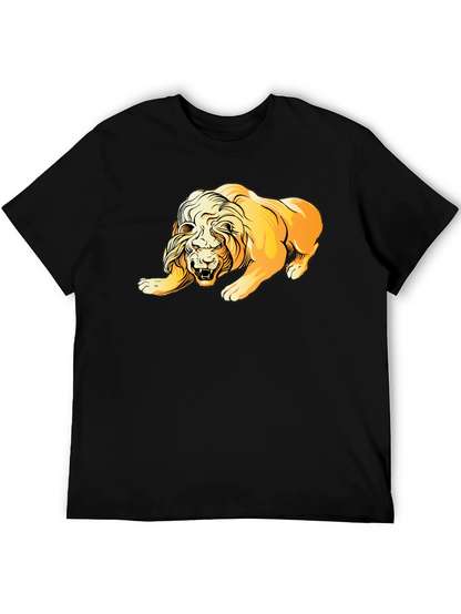 Lion Graphic T-Shirt - Bold Animal Print Tee