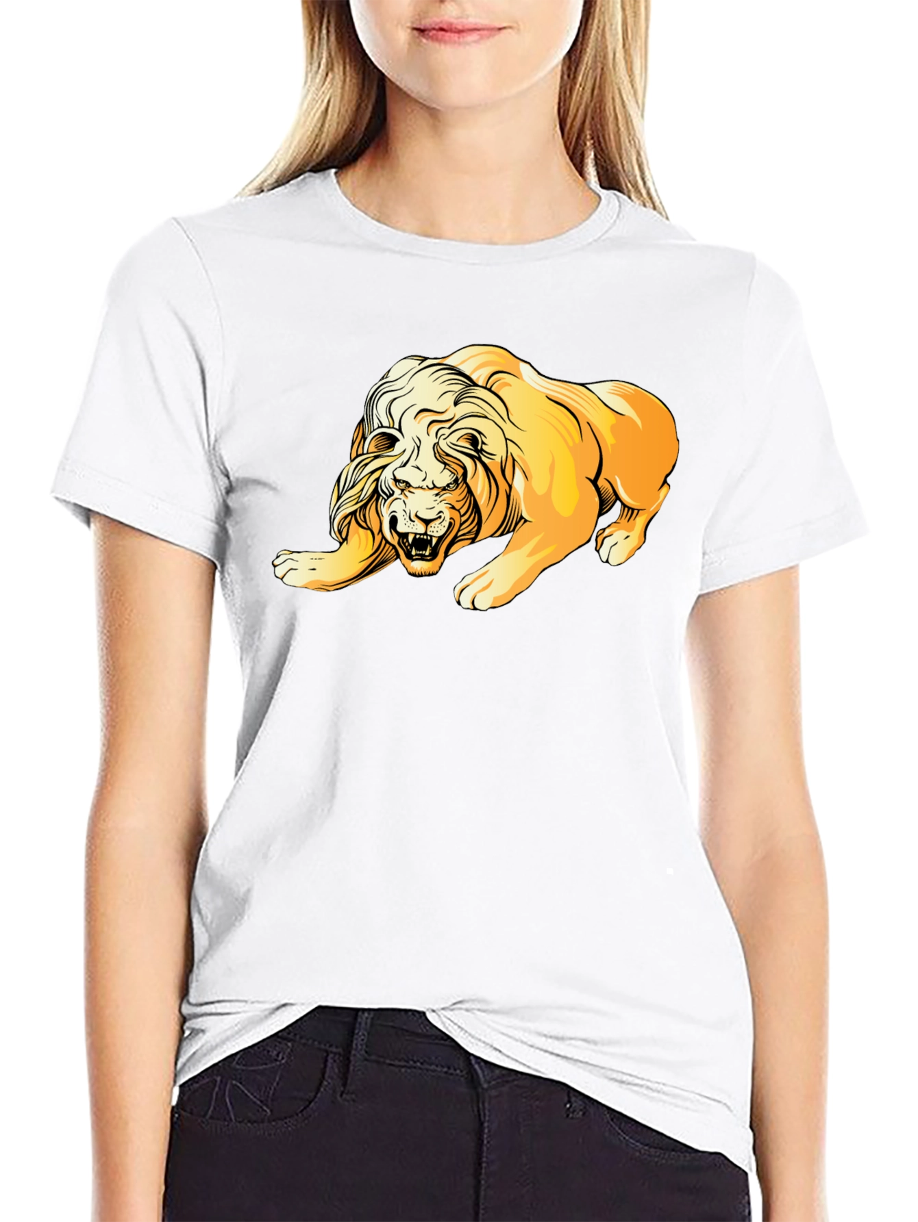 Lion Graphic T-Shirt - Bold Animal Print Tee