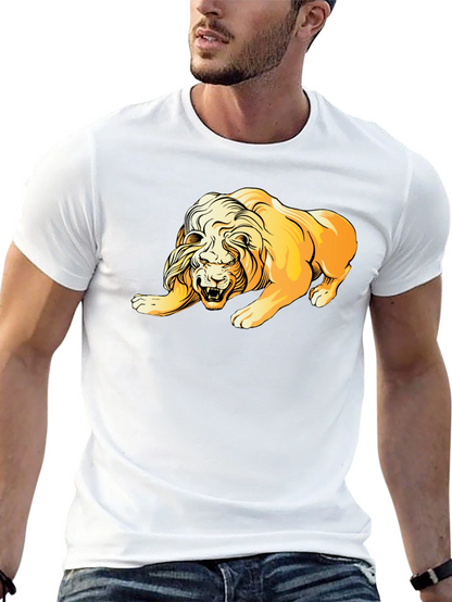 Lion Graphic T-Shirt - Bold Animal Print Tee