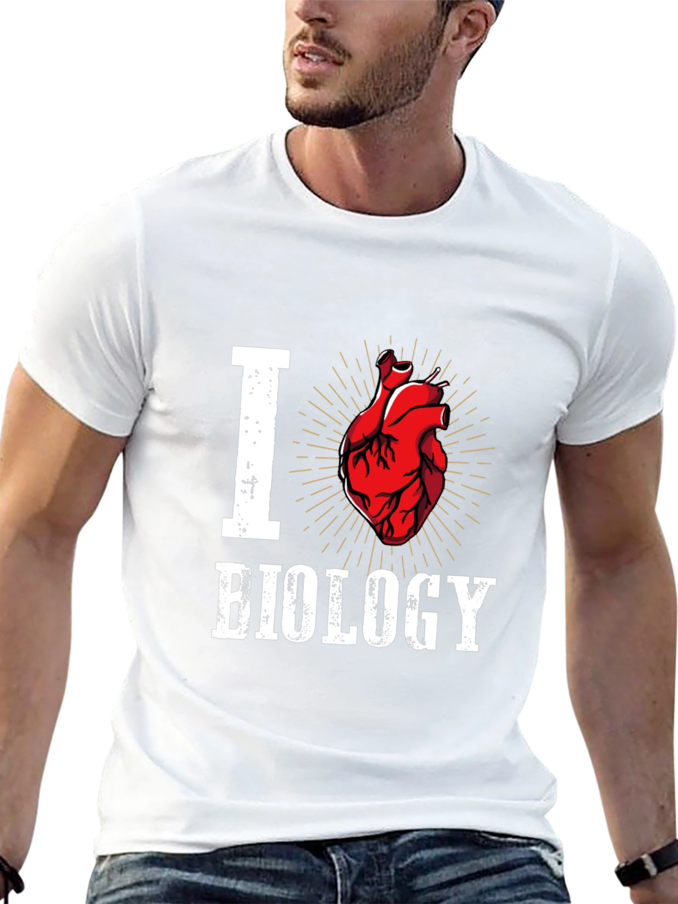 I Heart Biology T-Shirt - Anatomical Heart Design