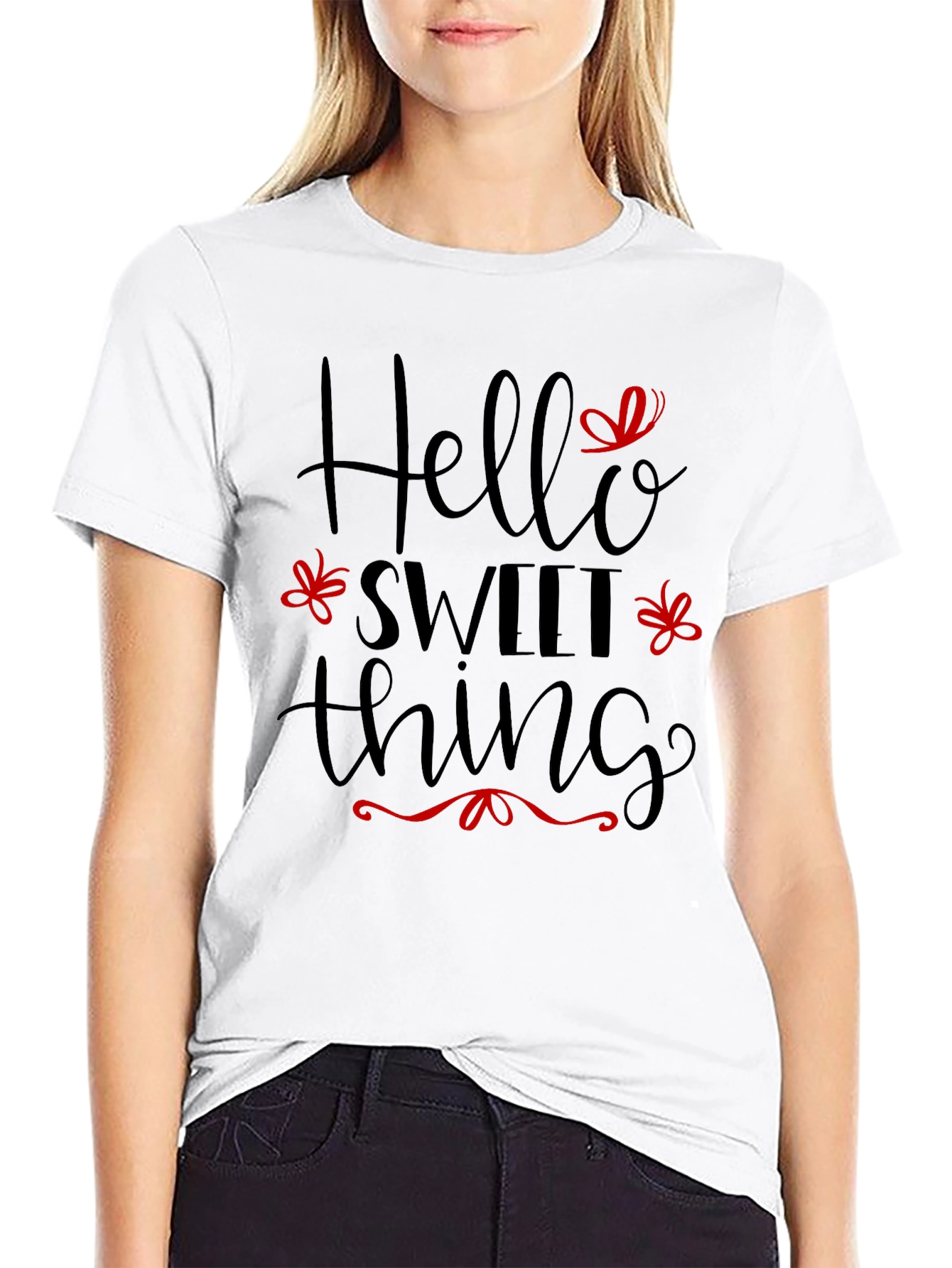 Hello Sweet Thing Black T-Shirt