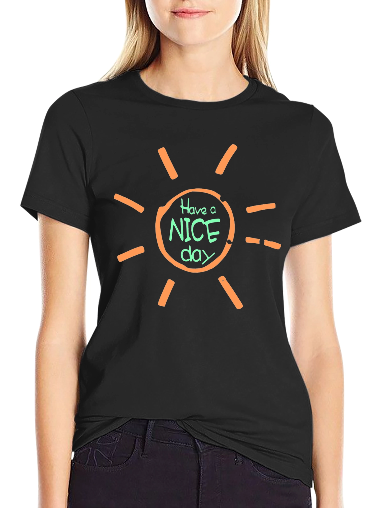 Have A Nice Day Graphic Tee - Black T-Shirt