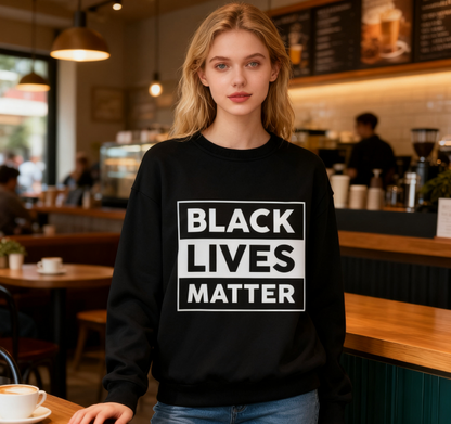 Black Lives Matter Bold Statement Crewneck Hoodie