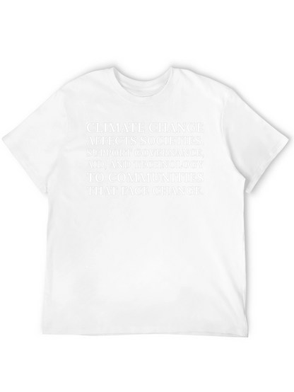 Climate Change Awareness Graphic Tee - Black Cotton T-Shirt
