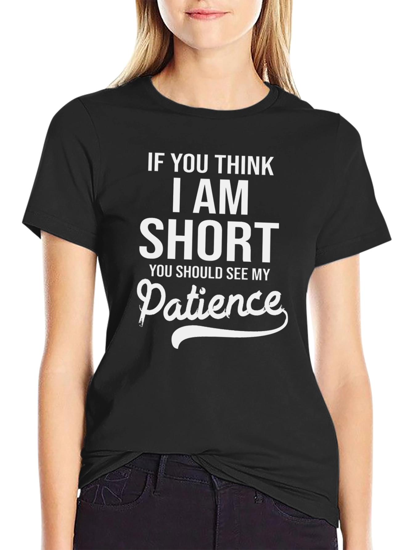 Humorous Short Patience Graphic Tee
