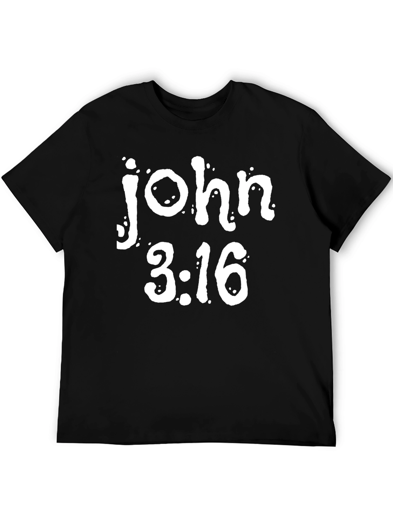 John 3:16 Graphic Tee - Black Cotton T-Shirt