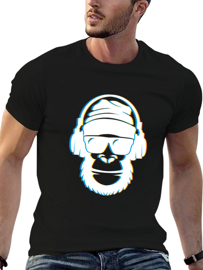 Cool Gorilla Graphic Tee - Black Crew Neck
