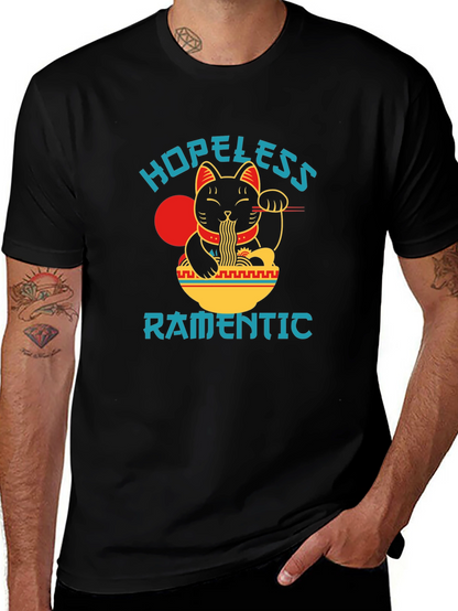 Hopeless Ramantic T-Shirt - Lucky Cat Ramen