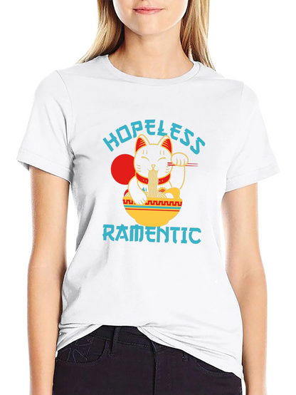 Hopeless Ramantic T-Shirt - Lucky Cat Ramen