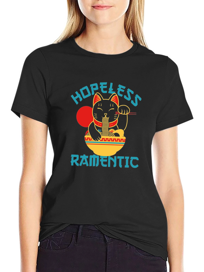Hopeless Ramantic T-Shirt - Lucky Cat Ramen