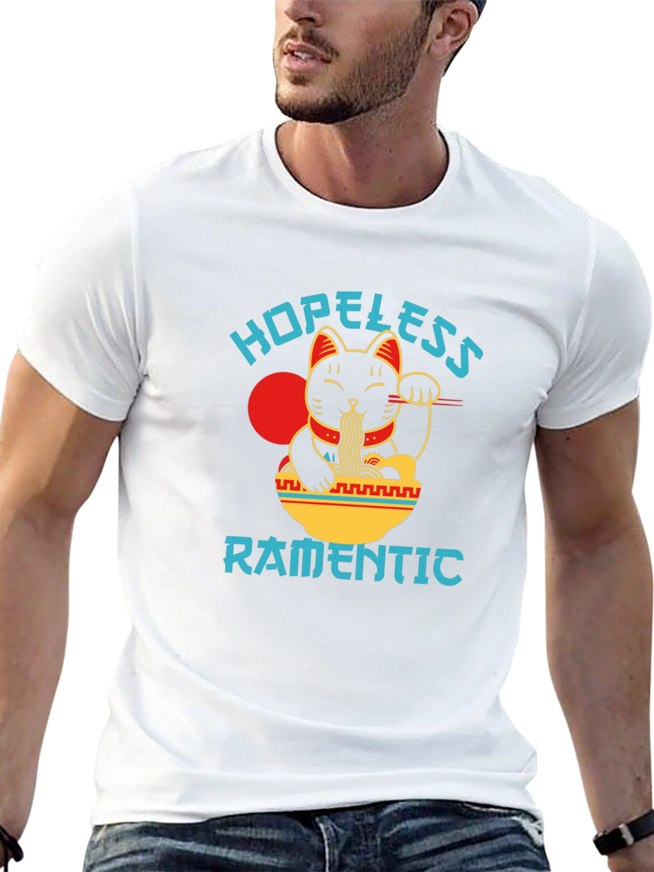 Hopeless Ramantic T-Shirt - Lucky Cat Ramen