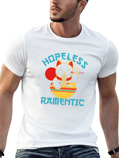 Hopeless Ramantic T-Shirt - Lucky Cat Ramen