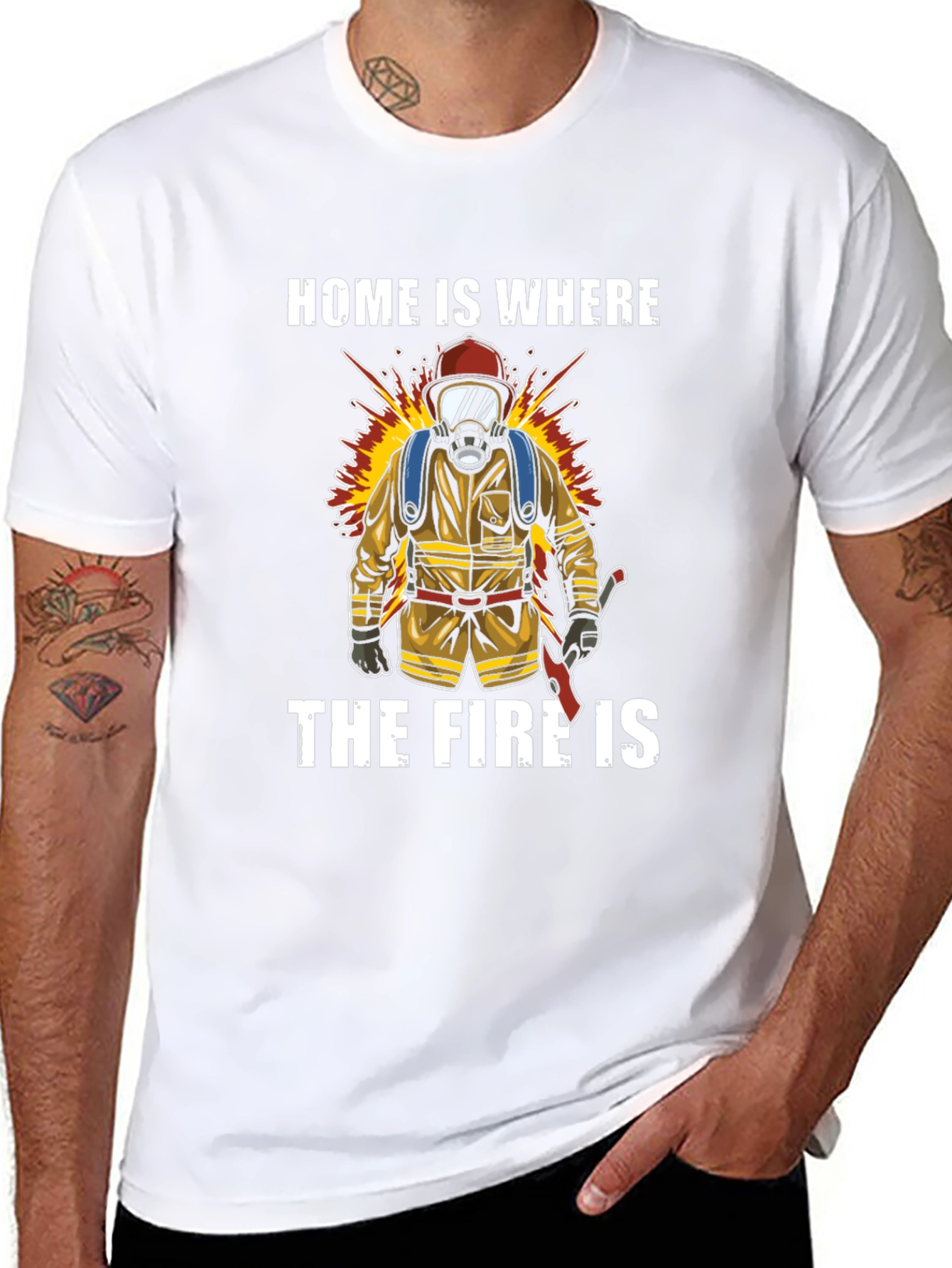 Firefighter T-Shirt - Home is Where the Fire Is