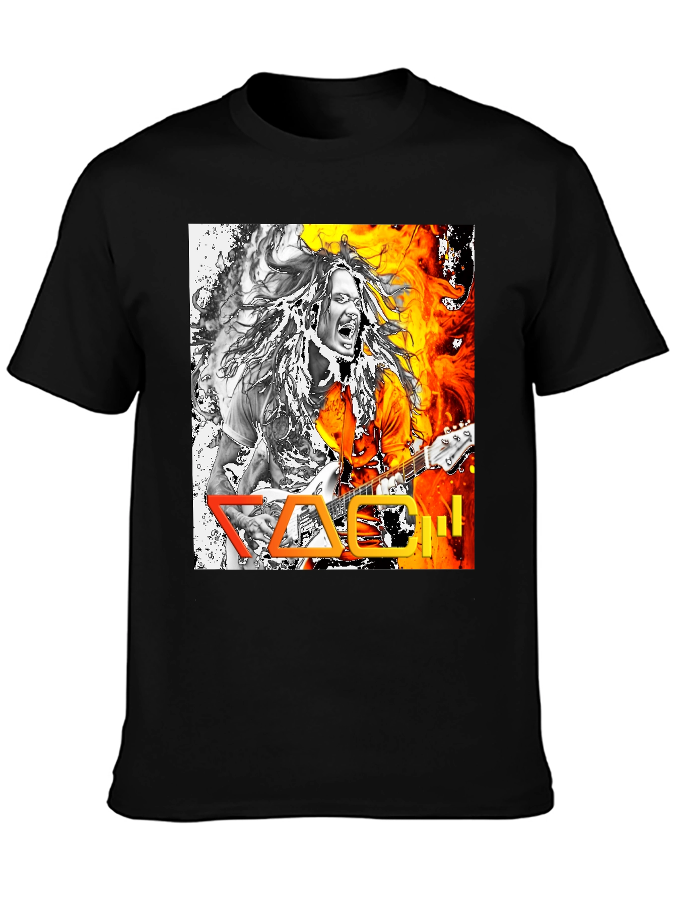 Korn Band T-Shirt - Fiery Graphic Print