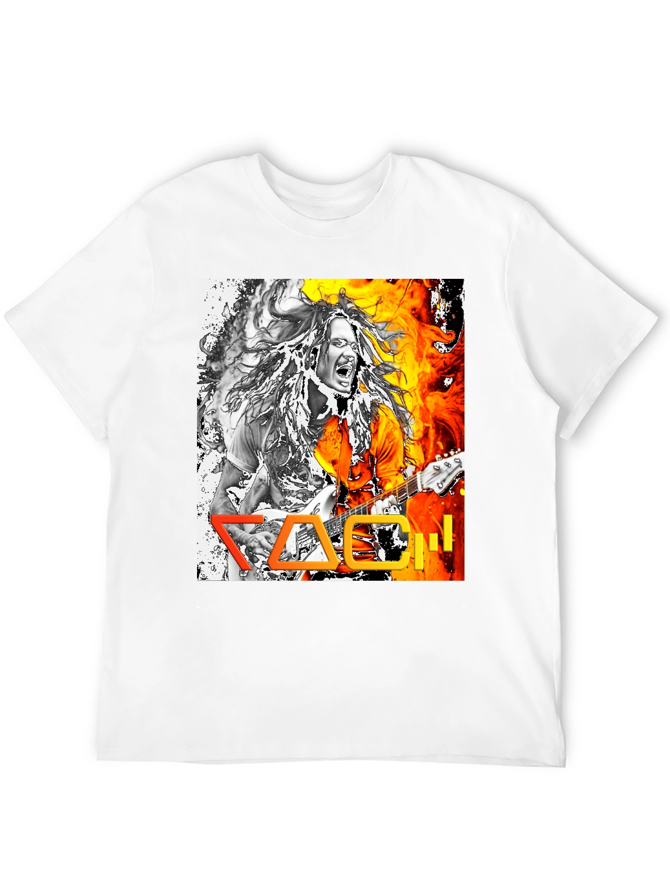 Korn Band T-Shirt - Fiery Graphic Print