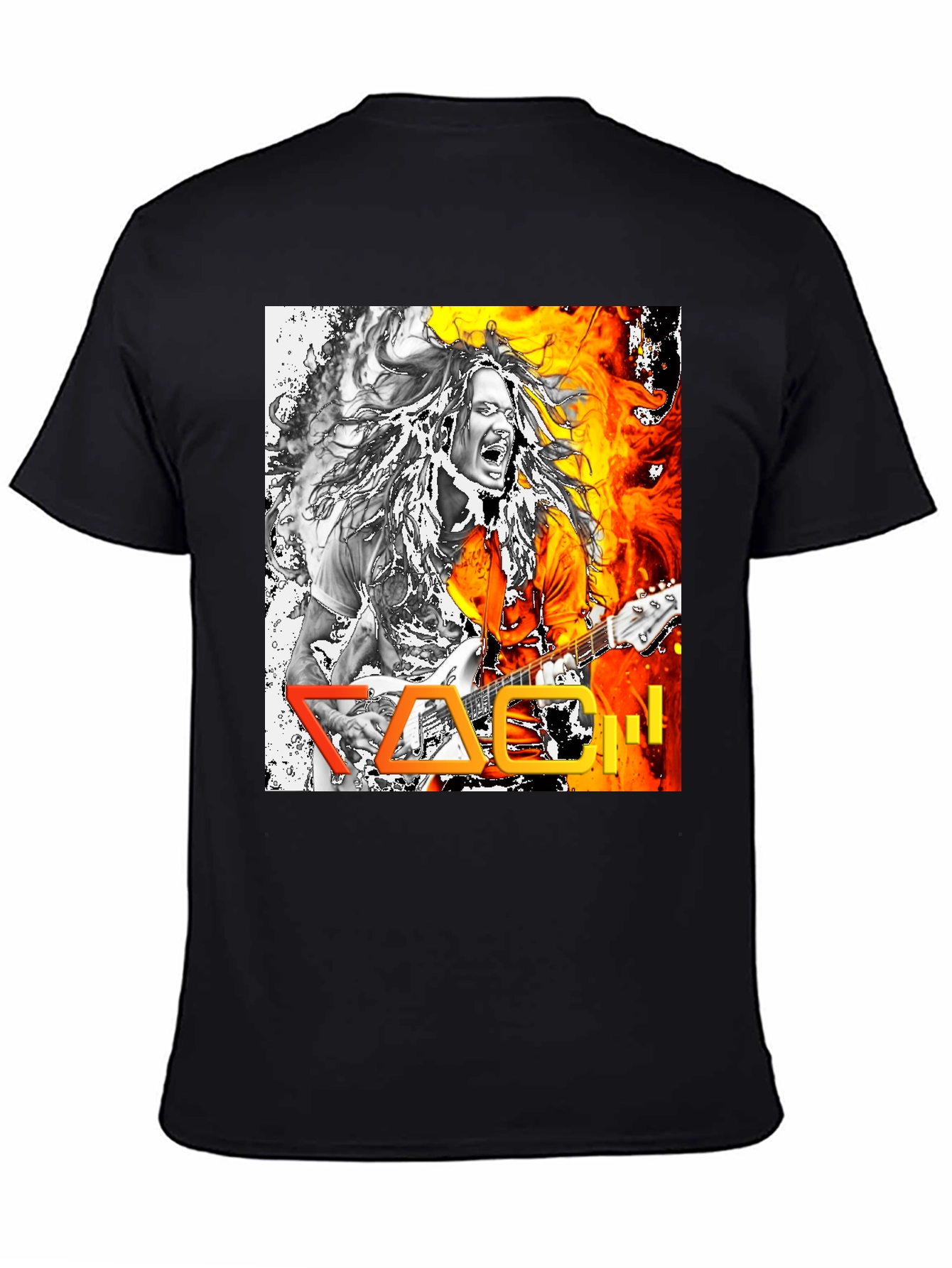 Korn Band T-Shirt - Fiery Graphic Print