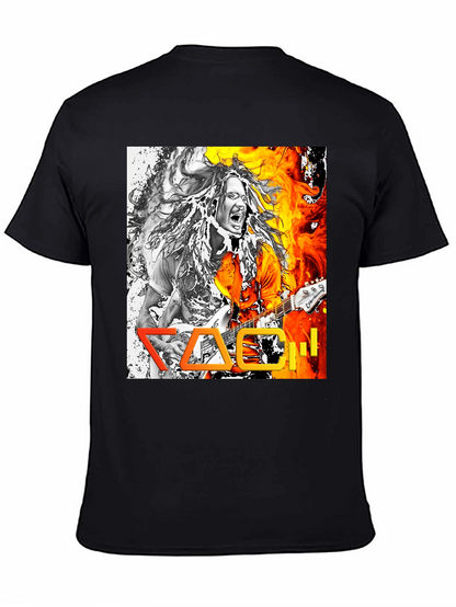 Korn Band T-Shirt - Fiery Graphic Print