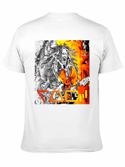 Korn Band T-Shirt - Fiery Graphic Print
