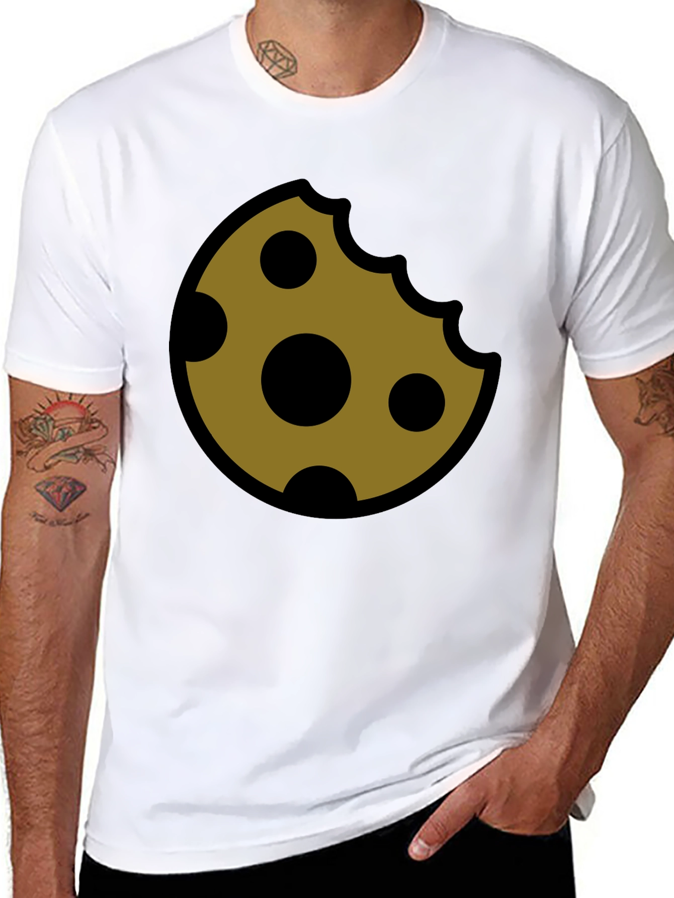 Cookie Bite T-Shirt - Funny Cartoon Graphic Tee