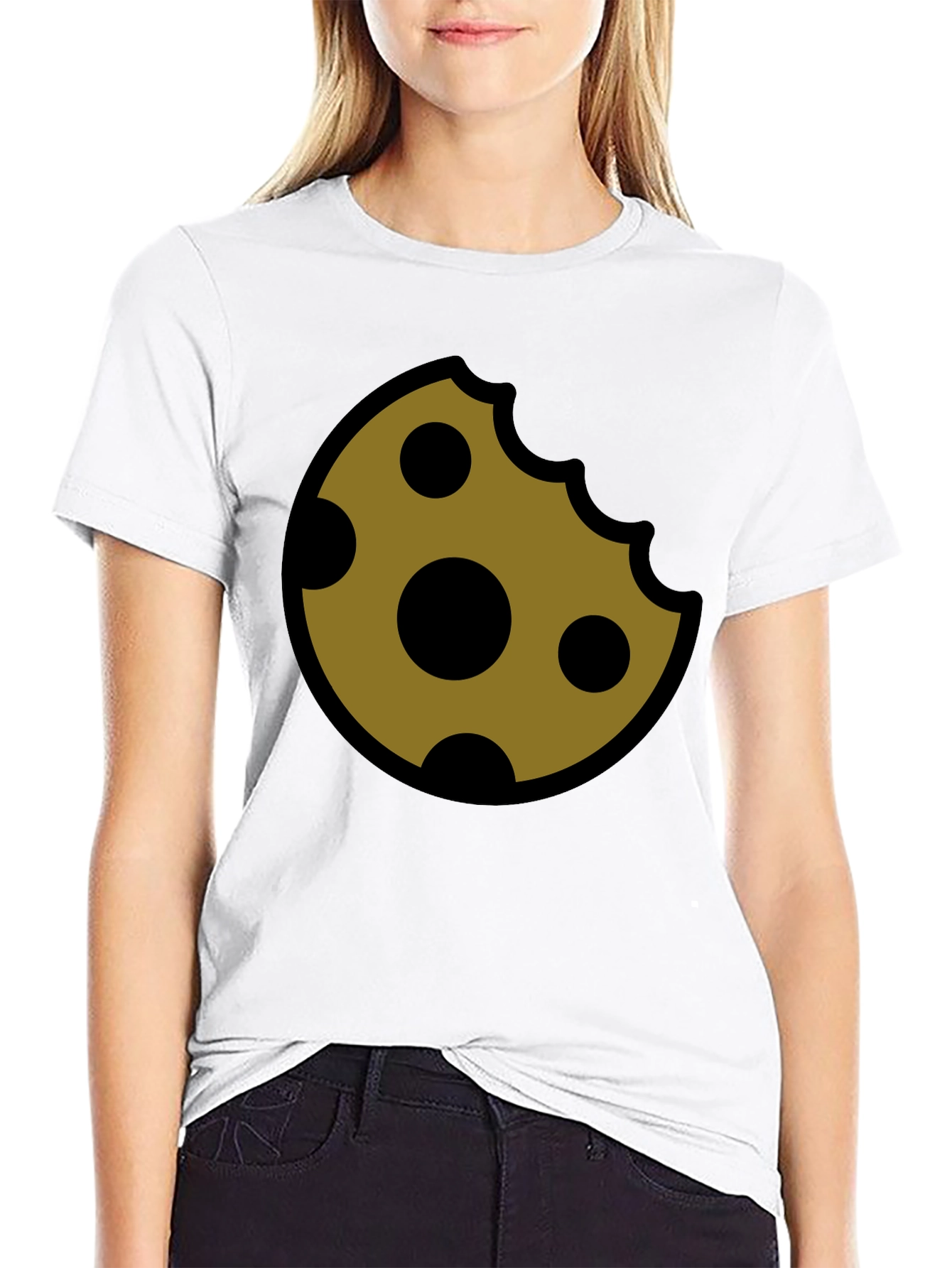 Cookie Bite T-Shirt - Funny Cartoon Graphic Tee