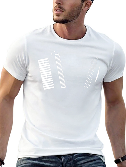 Musical Keys Graphic Tee - Black Cotton T-Shirt