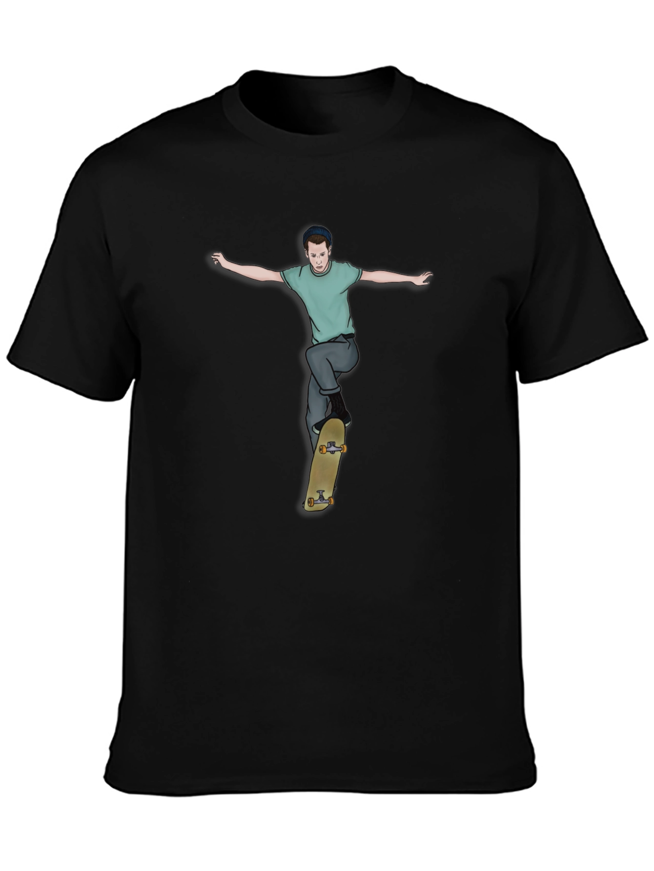 Skateboarder Graphic Tee - Cool Streetwear Style