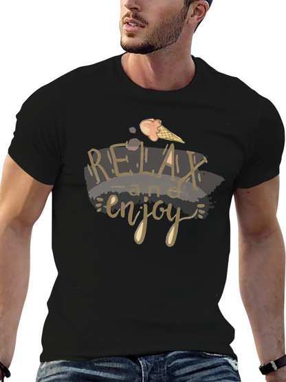 Relax and Enjoy Black T-Shirt