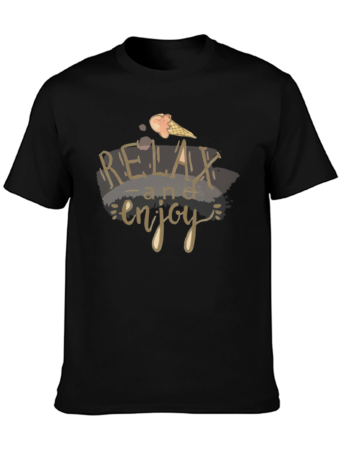 Relax and Enjoy Black T-Shirt
