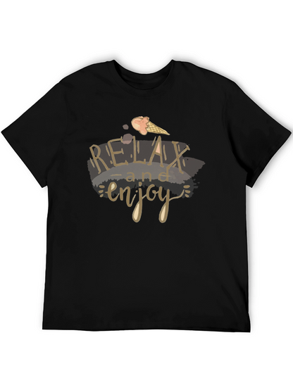 Relax and Enjoy Black T-Shirt