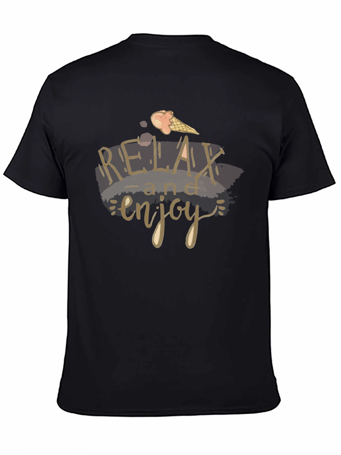 Relax and Enjoy Black T-Shirt