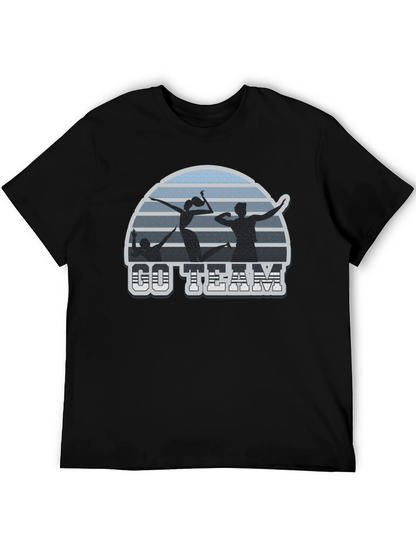 Volleyball T-Shirt Go Team Black Tee