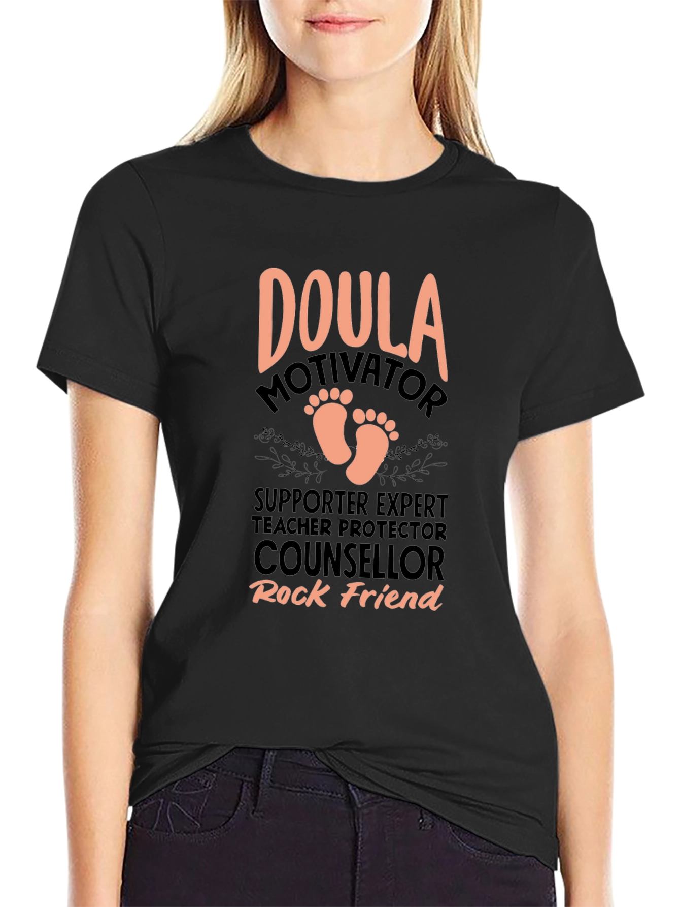 Doula Motivator Black T-Shirt