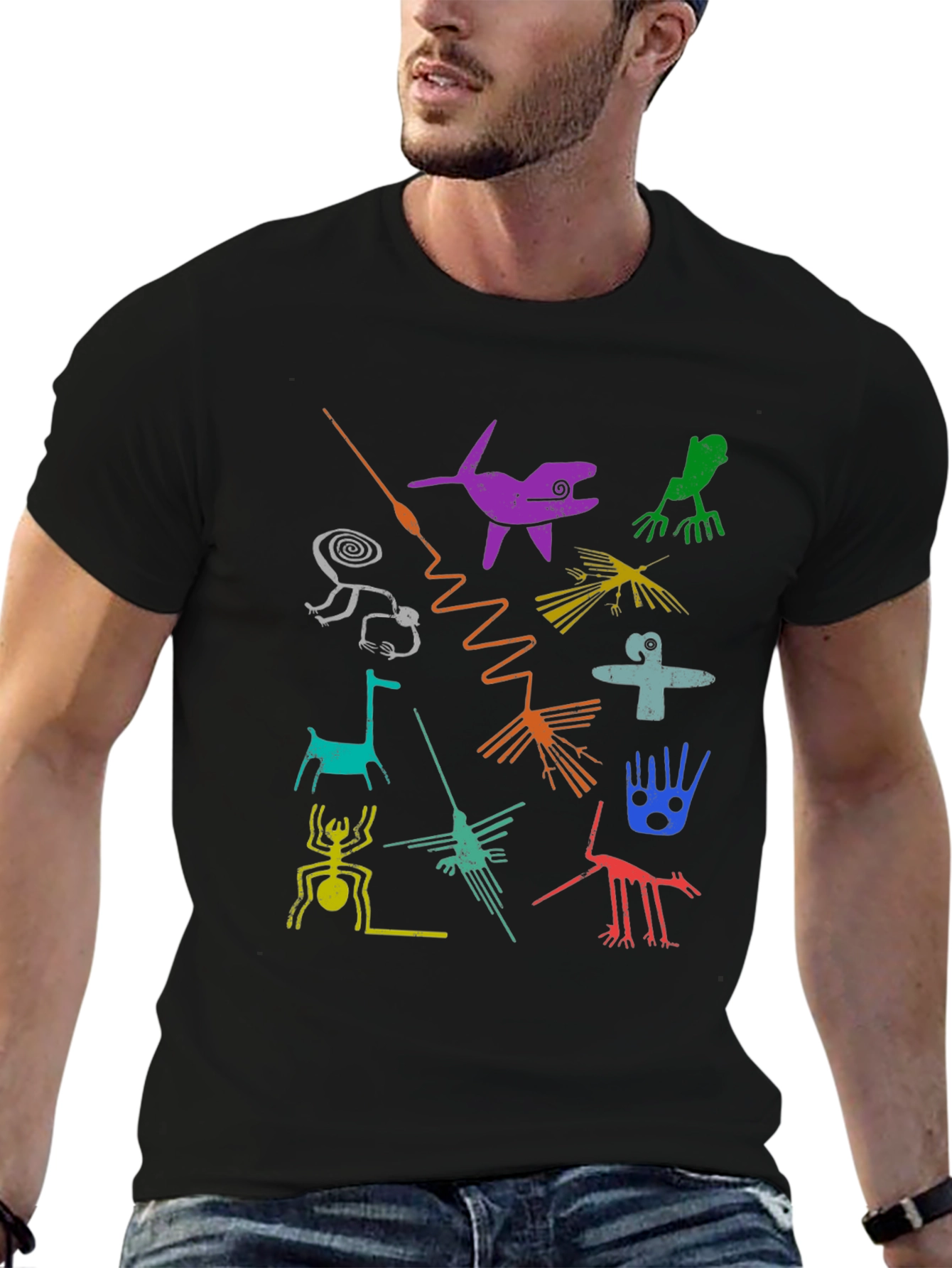 Nazca Lines Graphic Tee - Unique Design