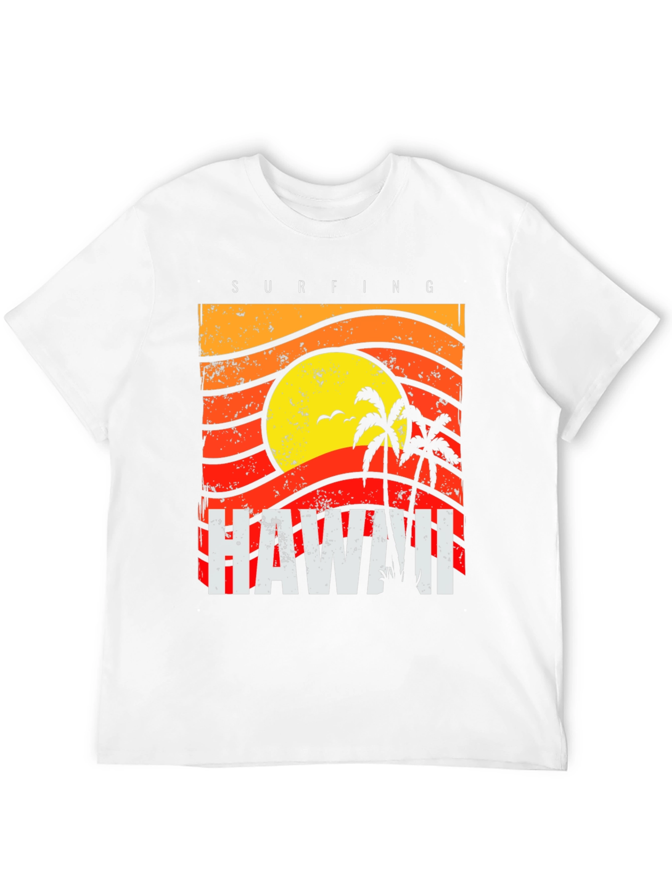 Hawaii Surfing Graphic T-Shirt