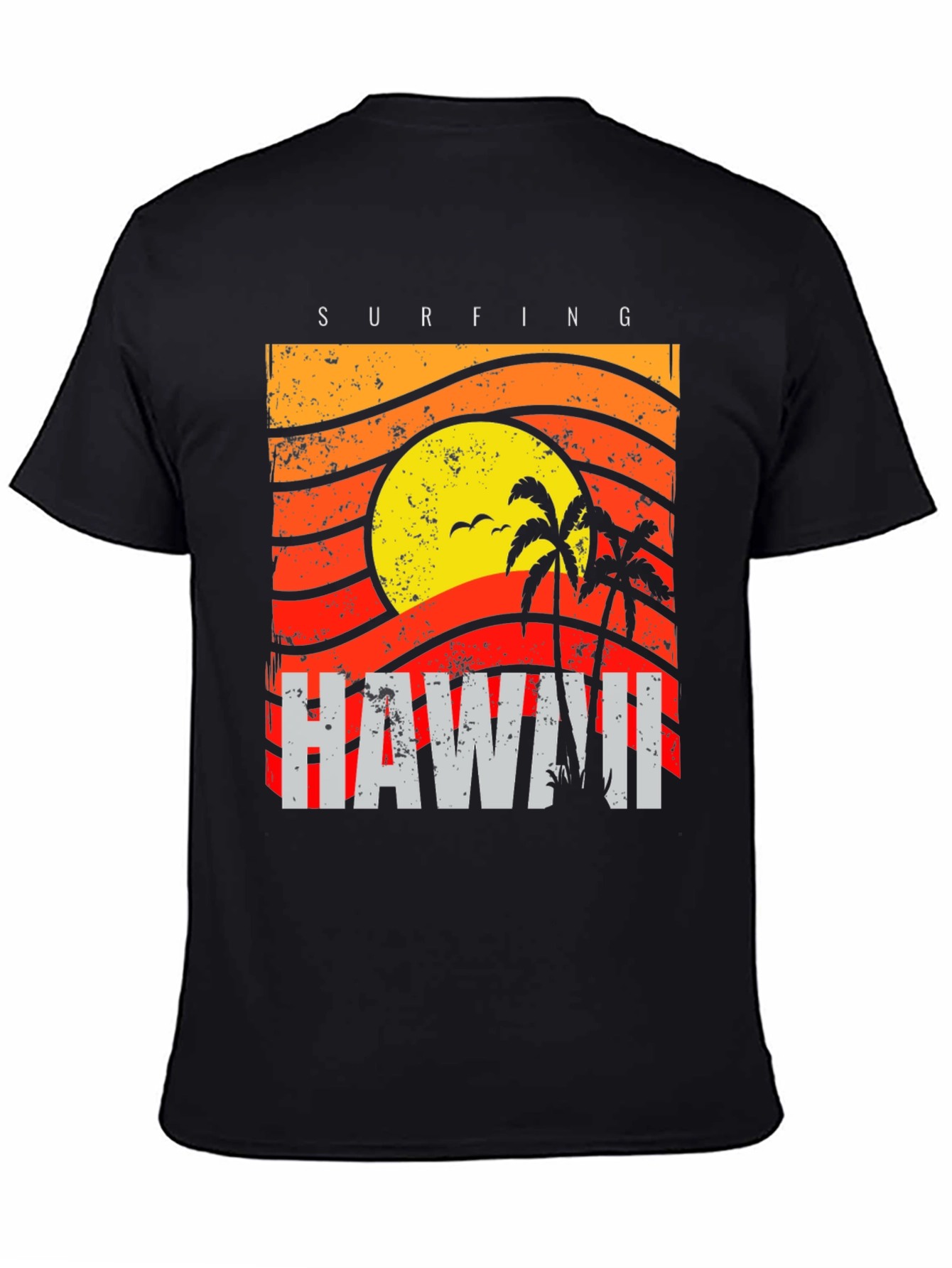 Hawaii Surfing Graphic T-Shirt