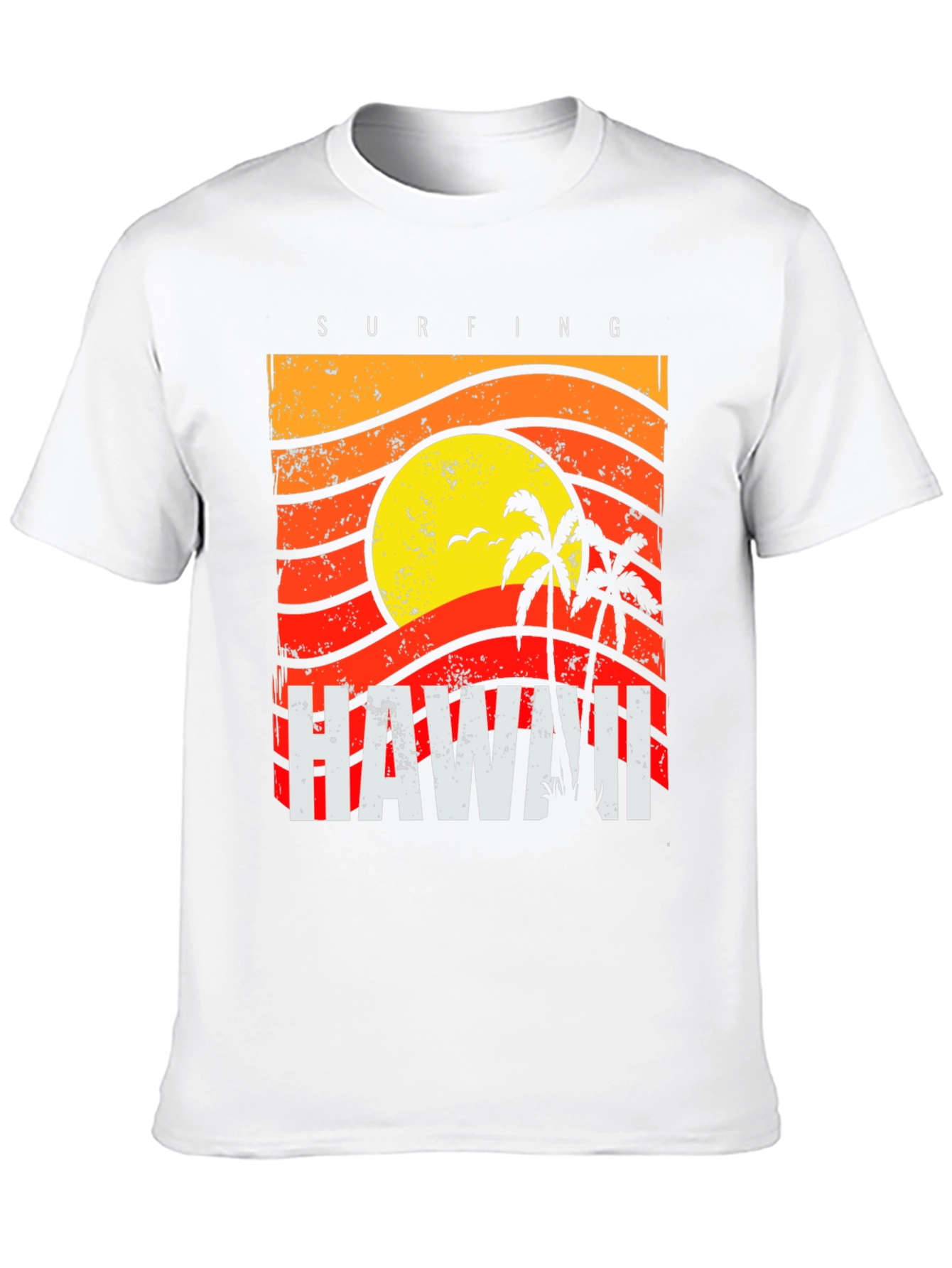 Hawaii Surfing Graphic T-Shirt