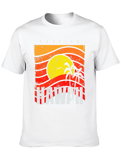 Hawaii Surfing Graphic T-Shirt