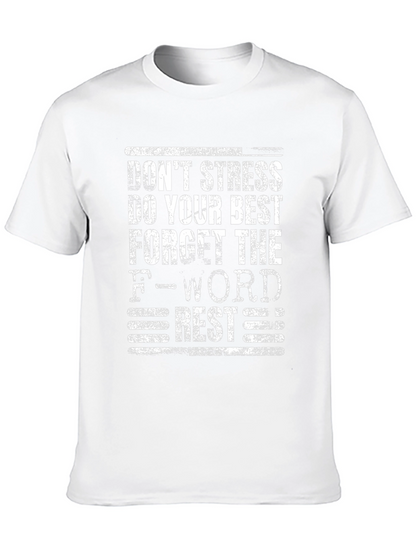 Dont Stress Graphic Tee - Black Cotton Blend