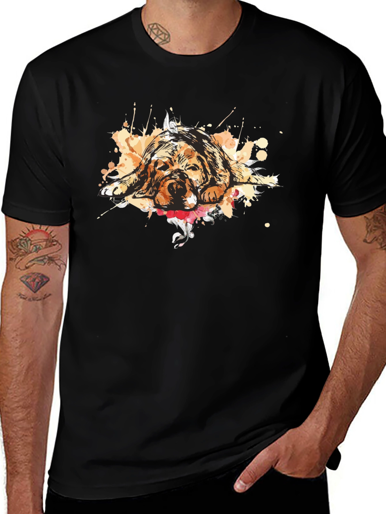 Dog Graphic T-Shirt - Relaxed Fit
