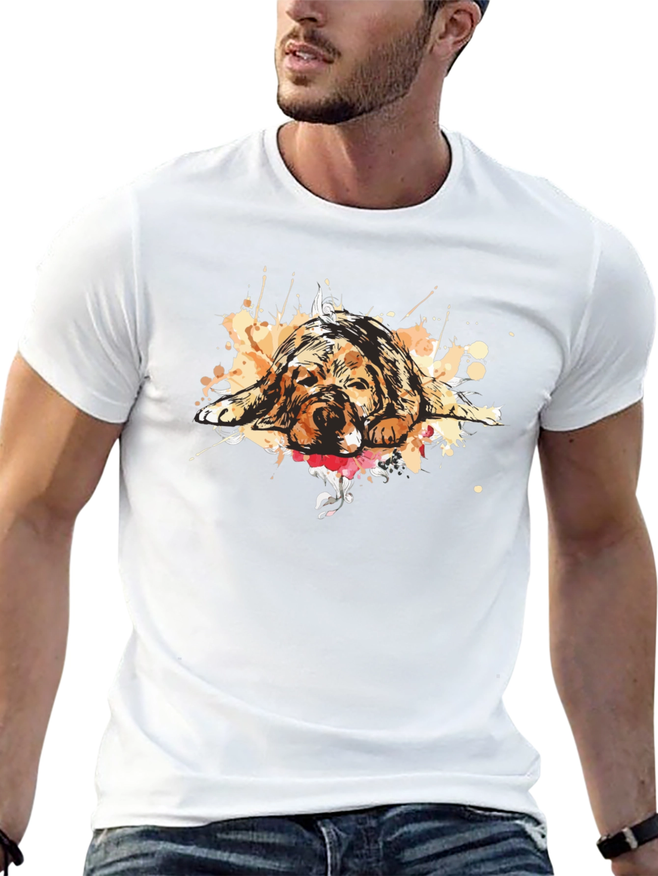 Dog Graphic T-Shirt - Relaxed Fit