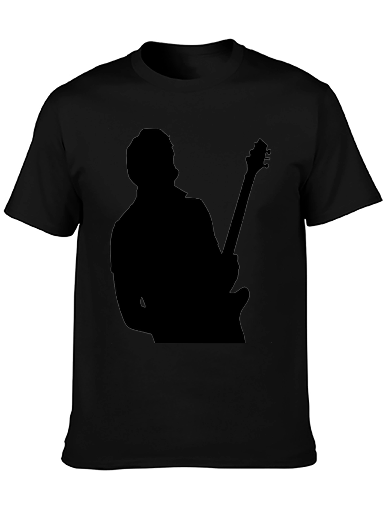 Guitar Player Silhouette Black T-Shirt