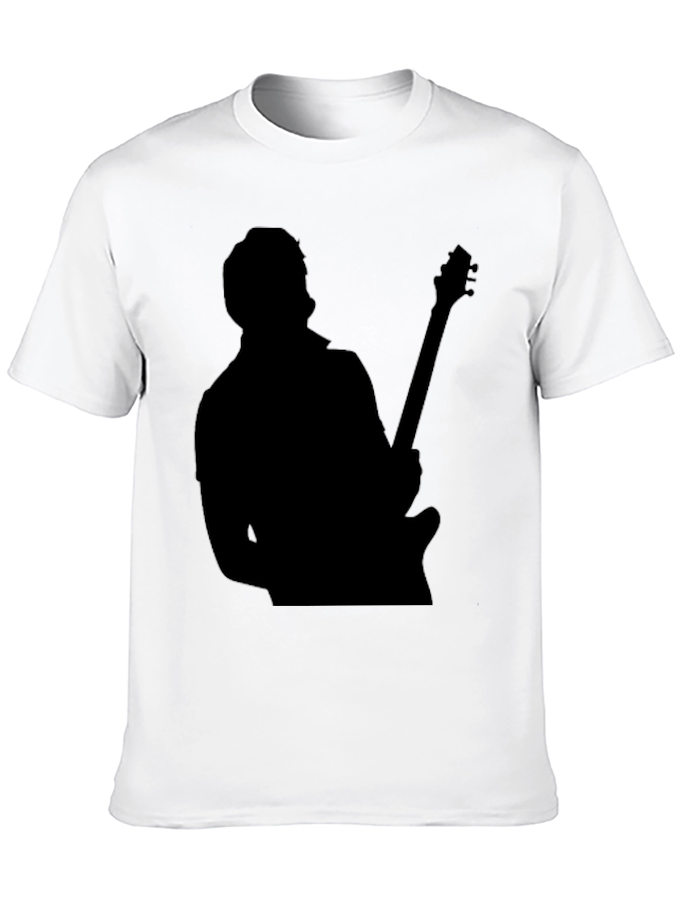 Guitar Player Silhouette Black T-Shirt