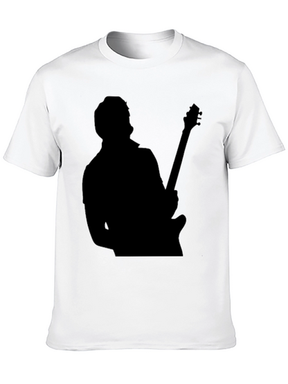Guitar Player Silhouette Black T-Shirt