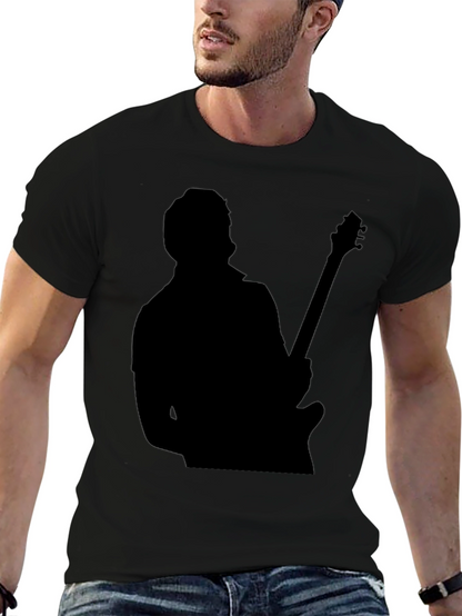 Guitar Player Silhouette Black T-Shirt